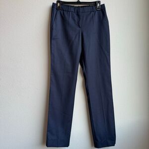 Hugo Boss 100% Virgin Wool Women’s Straight Leg Navy Blue Trousers Size 0 EU 34
